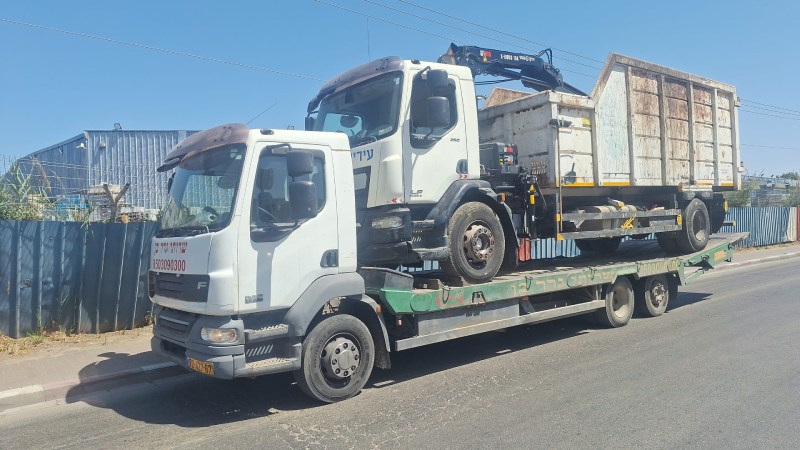 גרר בן - שירות גרירת משאיות עד 16 טון,גרירת משאית גזם