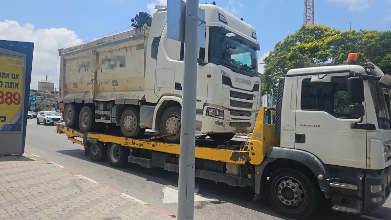 גרר בן - שירותי גרירה למשאיות עפר, משאיות חלוקה, מסחריות ומשאיות קלות עד 16 טון,גרירת משאית עפר